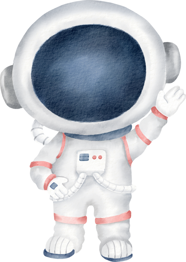 watercolor astronaut